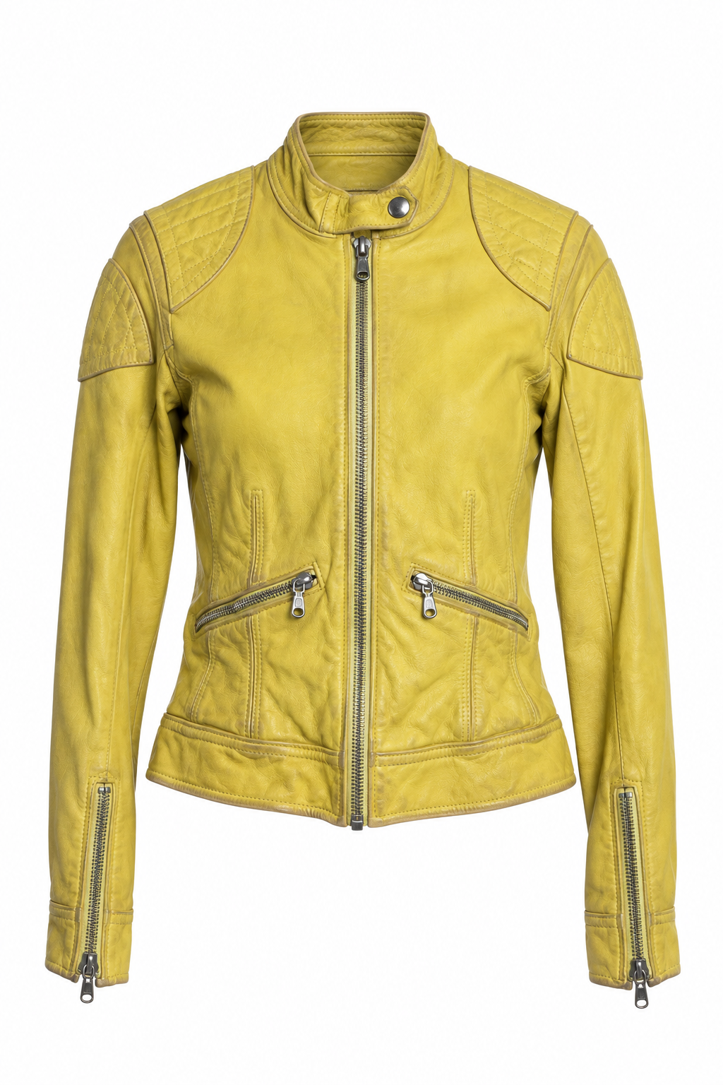 Dolce & Gabbana 2005 Distressed Leather Moto Jacket