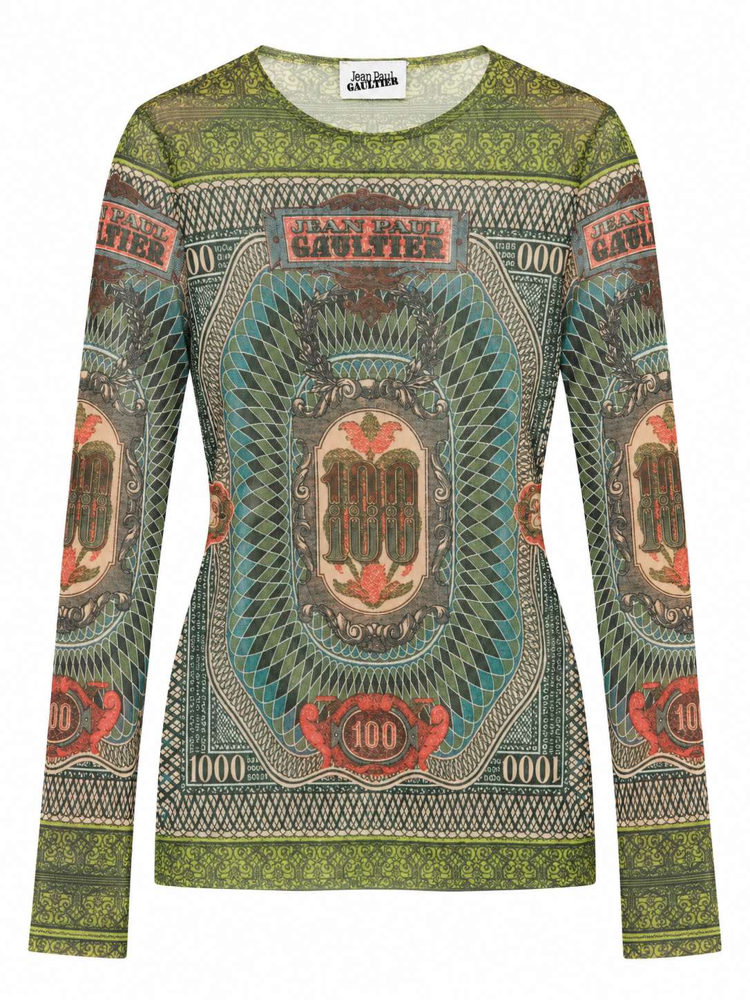 Jean Paul Gaultier F/W 2022 Billet de Banque Mesh Top