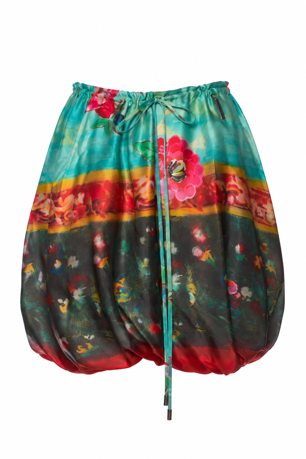 John Galliano Vintage Floral Print Bubble Skirt