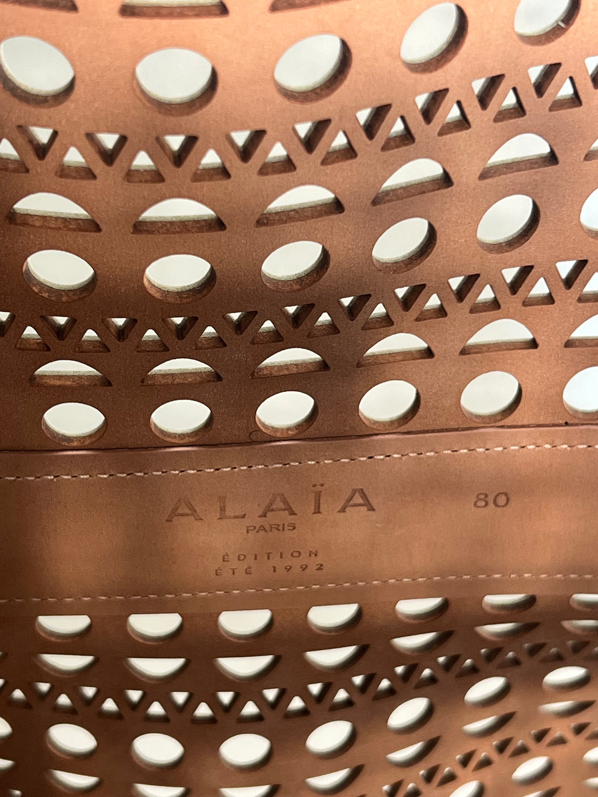 Azzedine Alaïa S/S 1992 Runway Perforated Corset Belt