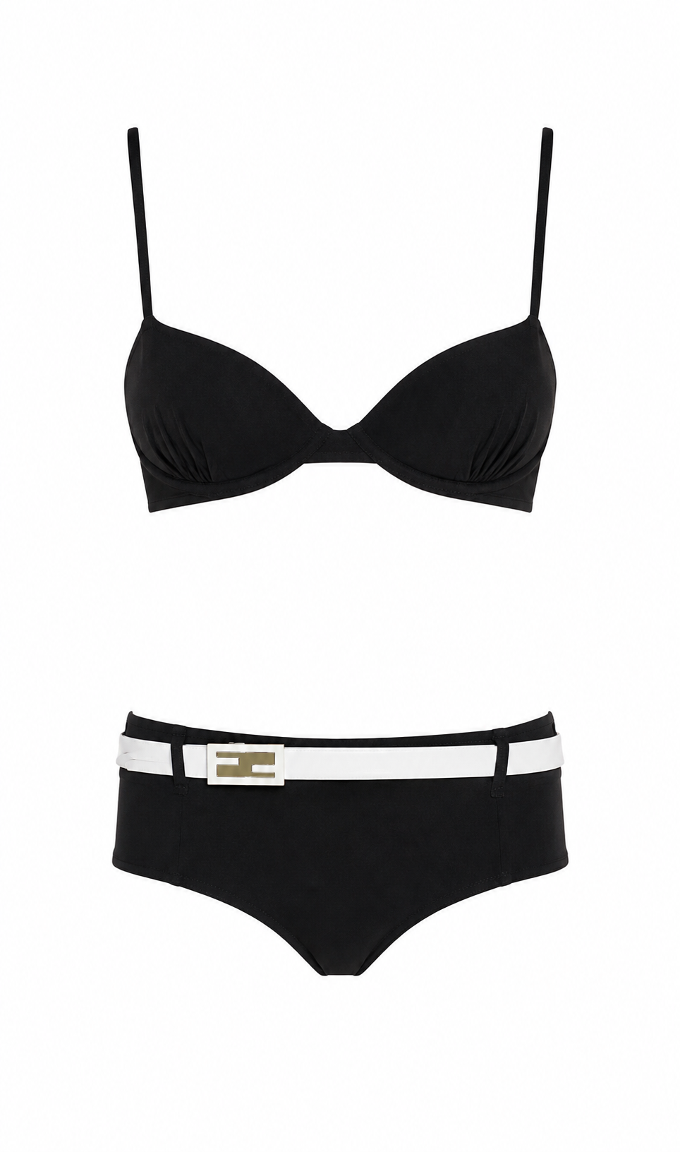 Fendi Vintage 2000s FF Logo Belted Bikini