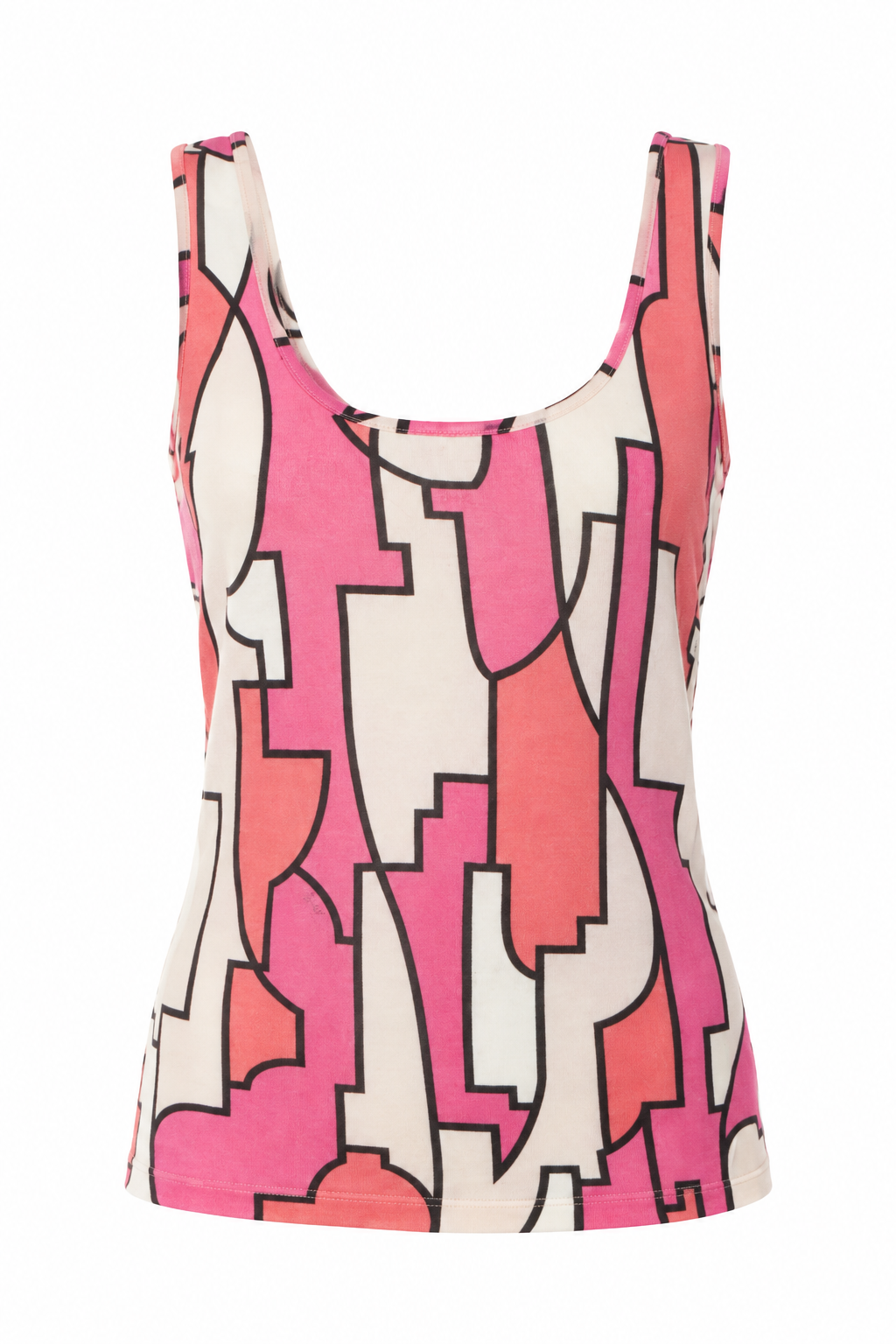 Emilio Pucci Pink Geometric Print Tank Top