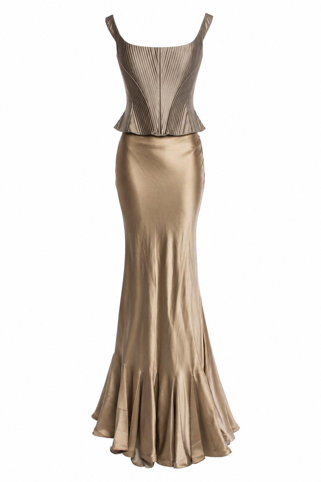 Peter Soronen 2000s Corset Lace-Up Mermaid Gown