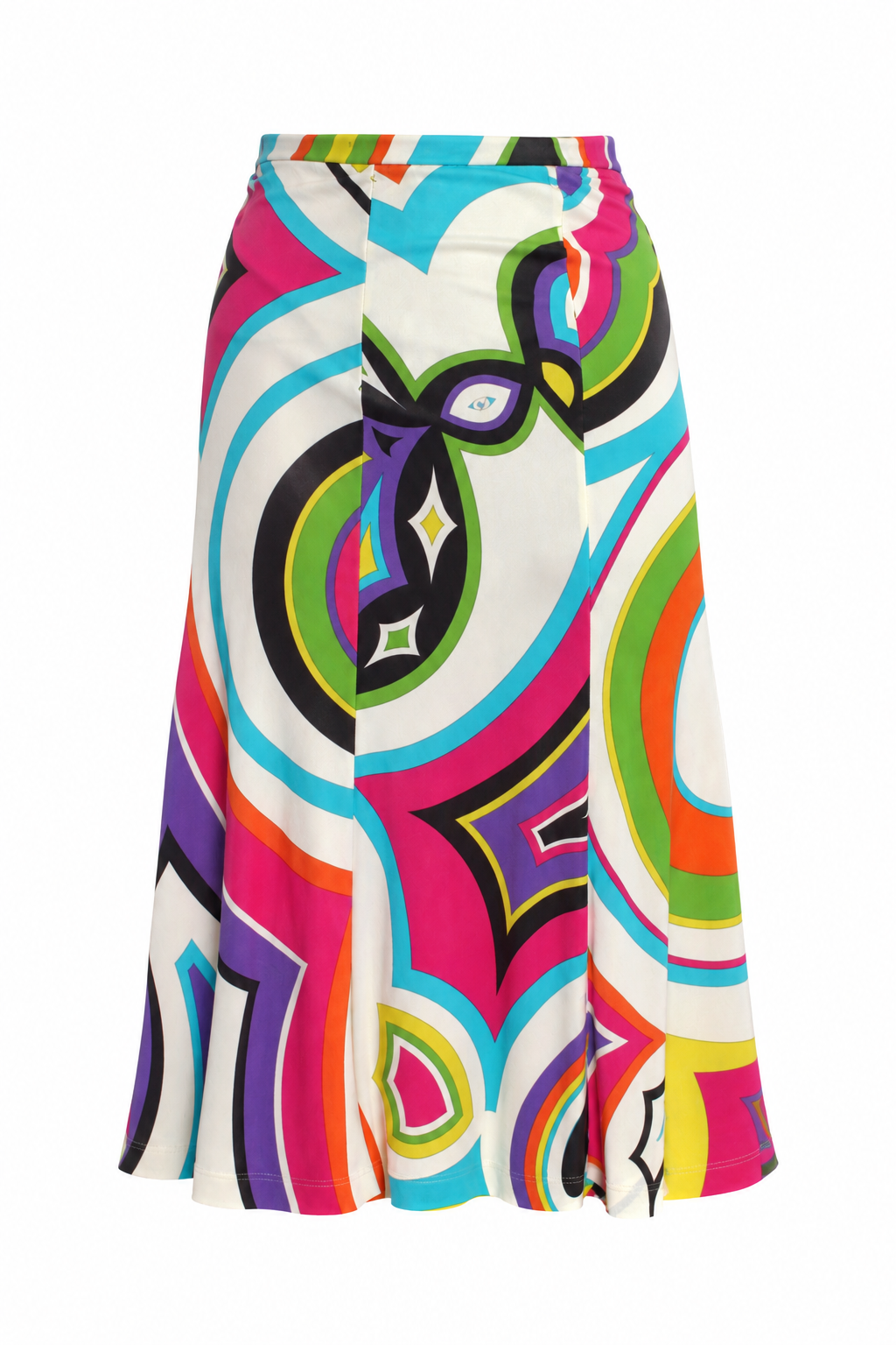 Emilio Pucci S/S 2005 Kaleidoscopic Print Midi Skirt