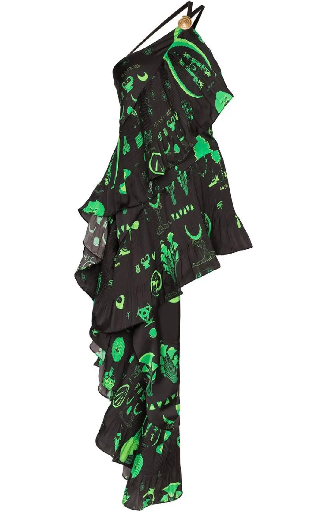 Marine Serre FW19 Runway Printed Asymmetric Dress